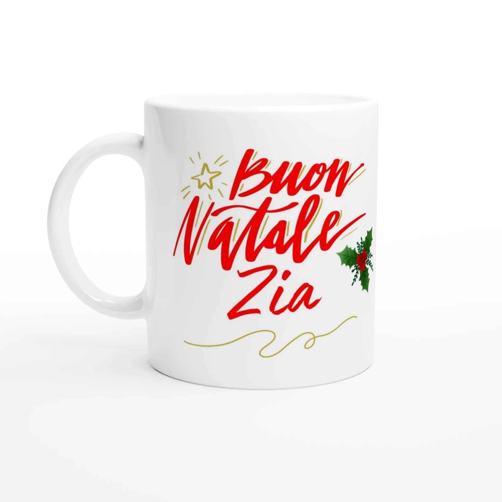 Tazza Auguri Zia ceramica 11 once - Bianco elegante per ogni occasione - Nootje store
