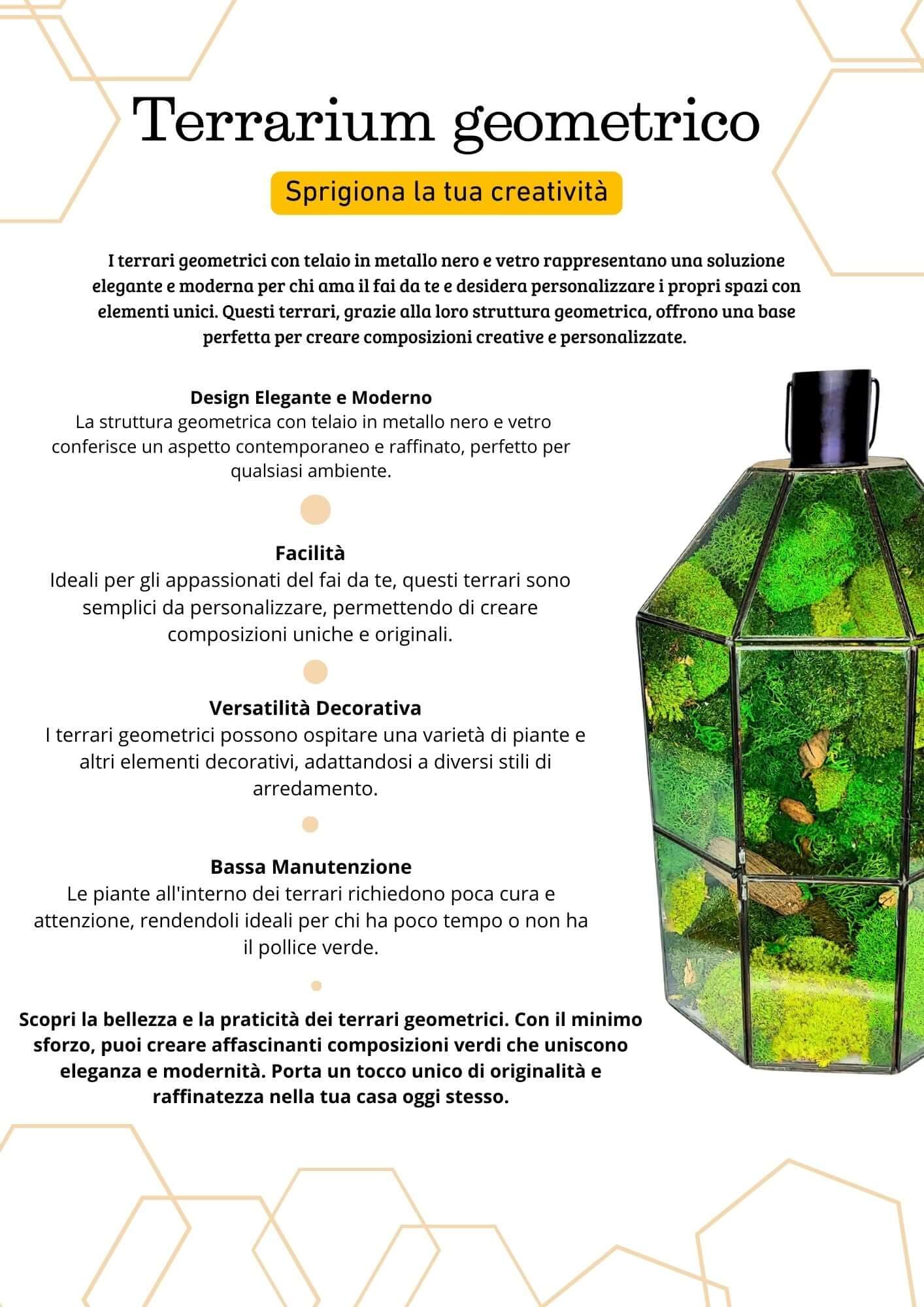 Terrarium geometrico Torre di Vetro 2TR077 - Nootje store